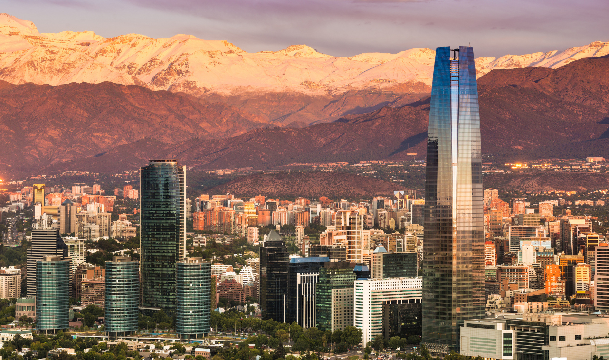 Skyline in Santiago, Chile