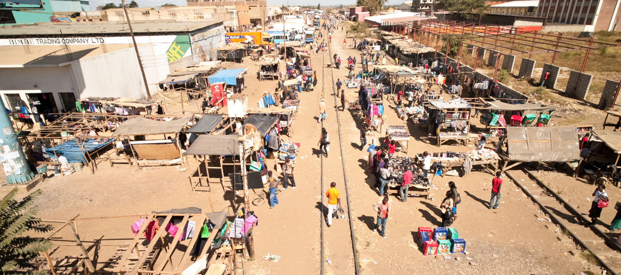 A busy street in Zambia