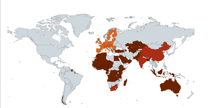 Map of the fronting agreements