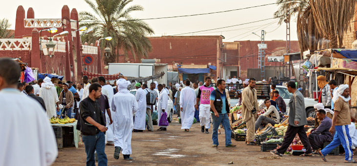Busy street in Algeria