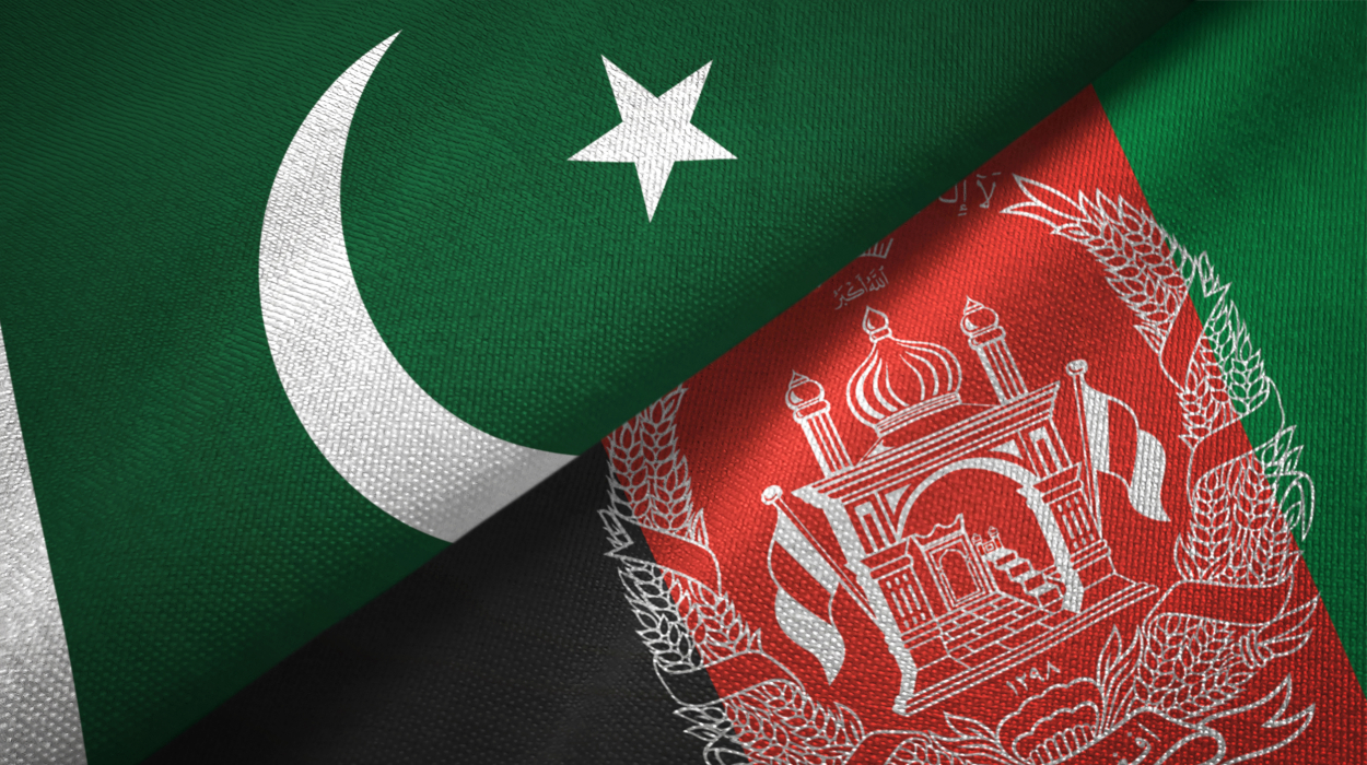 Flags of Pakistan and Afghanistan