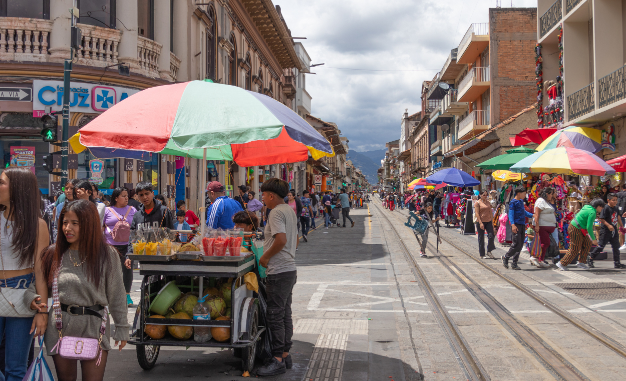 A market in Ecuador