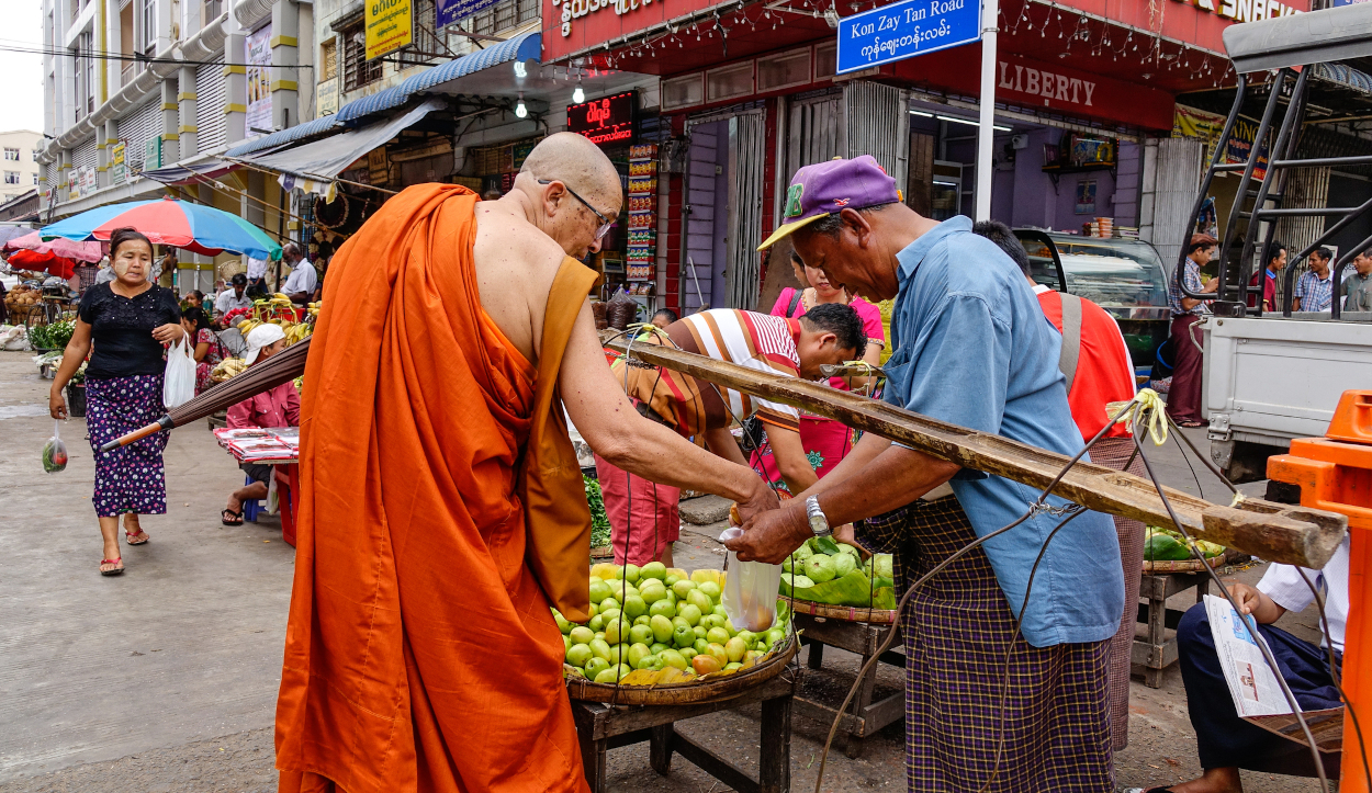 A street in Myanmar