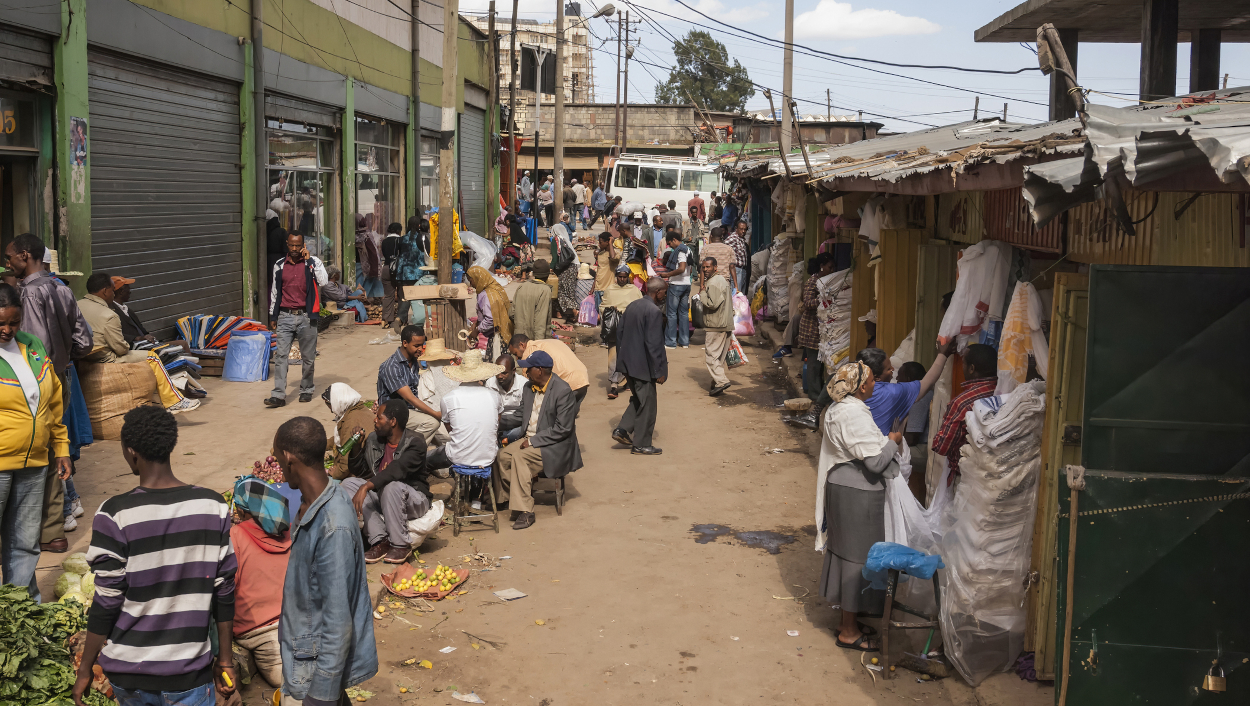 A market in Ethiopia