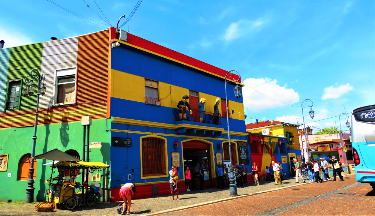 A colorful street in Argentina