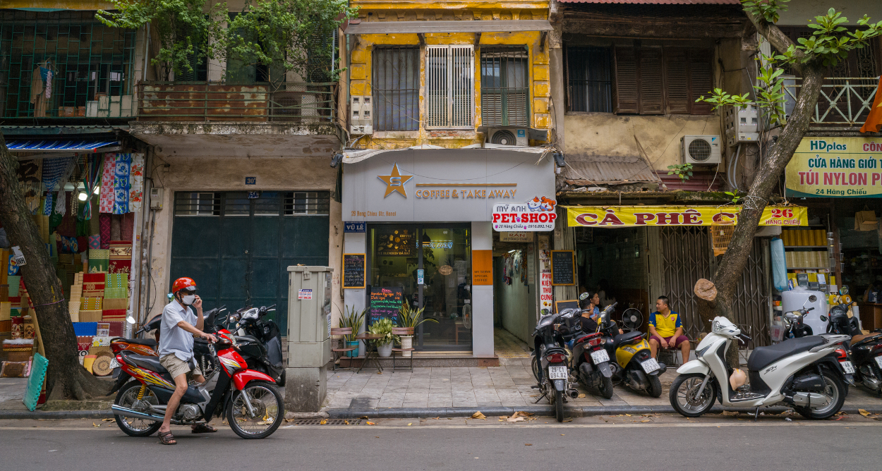 Motorbike in a street in Vietnam