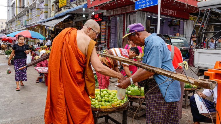 A street in Myanmar