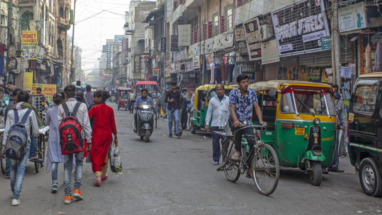 A busy street in India