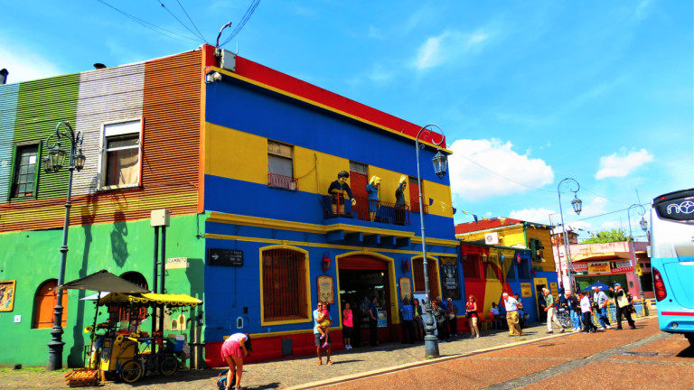 A colorful street in Argentina