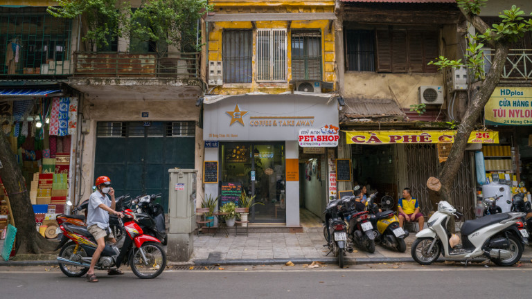 Motorbike in a street in Vietnam